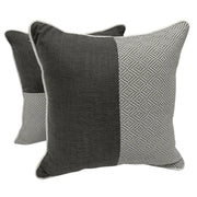 Charcoal and gray geometric pillow covers (16×16, Set of 2) | ZIPCushions