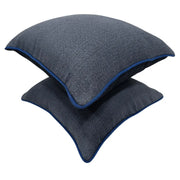 Dark Blue Herringbone Pillow Covers (Set of 2, 16×16) | ZIPCushions