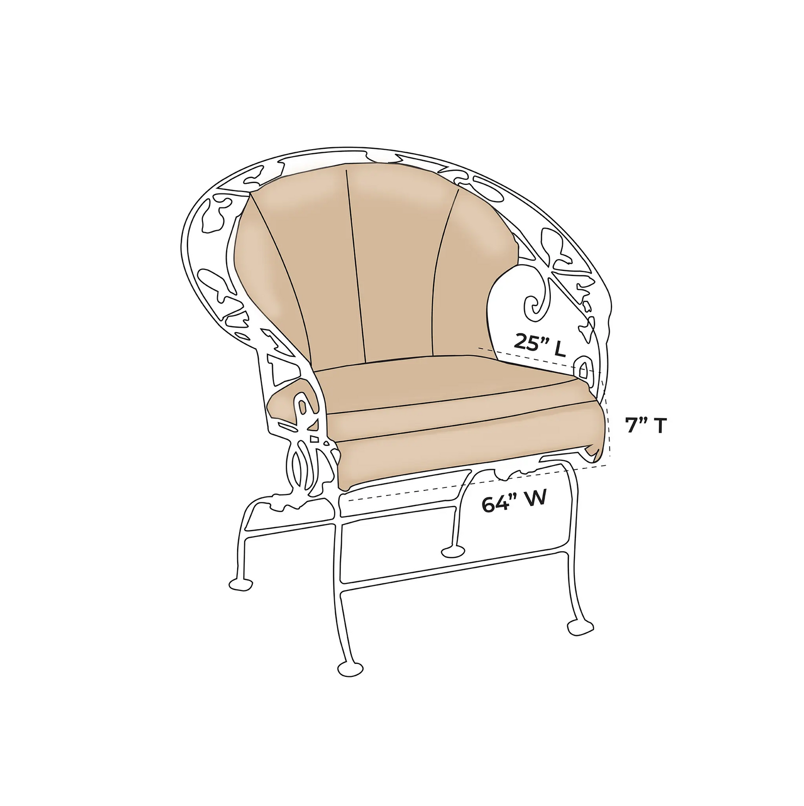 OW Lee Garden Leaf Dining Chair Replacement Cushions |  ZIPCushions