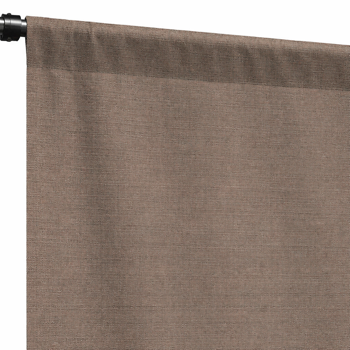 Sunbrella Canvas Taupe Chine Curtain - Image 5 | ZIPCushions - view 5