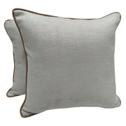 Elegant Light Gray Velvet Pillow Covers (16×16, Set of 2) | ZIPCushions