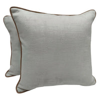 Elegant Light Gray Velvet Pillow Covers (16×16, Set of 2)