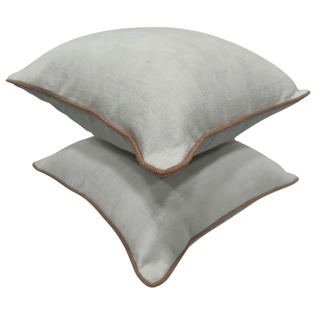 Elegant Light Gray Velvet Pillow Covers (16×16, Set of 2) |  ZIPCushions