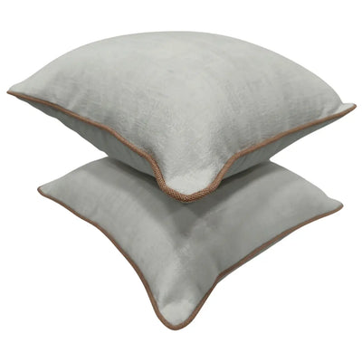 Elegant Light Gray Velvet Pillow Covers (16×16, Set of 2) - Alternate image