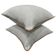 Elegant Light Gray Velvet Pillow Covers (16×16, Set of 2) | ZIPCushions