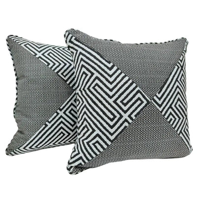Geometric Luxe Indoor/Outdoor Throw Pillow Covers (20"x20", Set of 2)