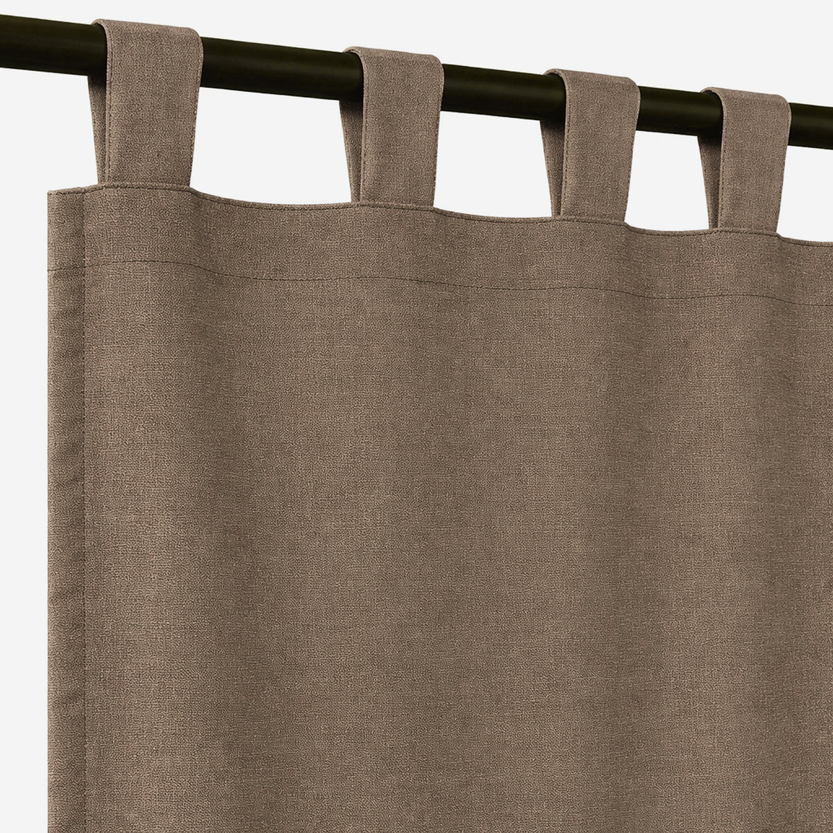 Sunbrella® Canvas Taupe Chine Curtain