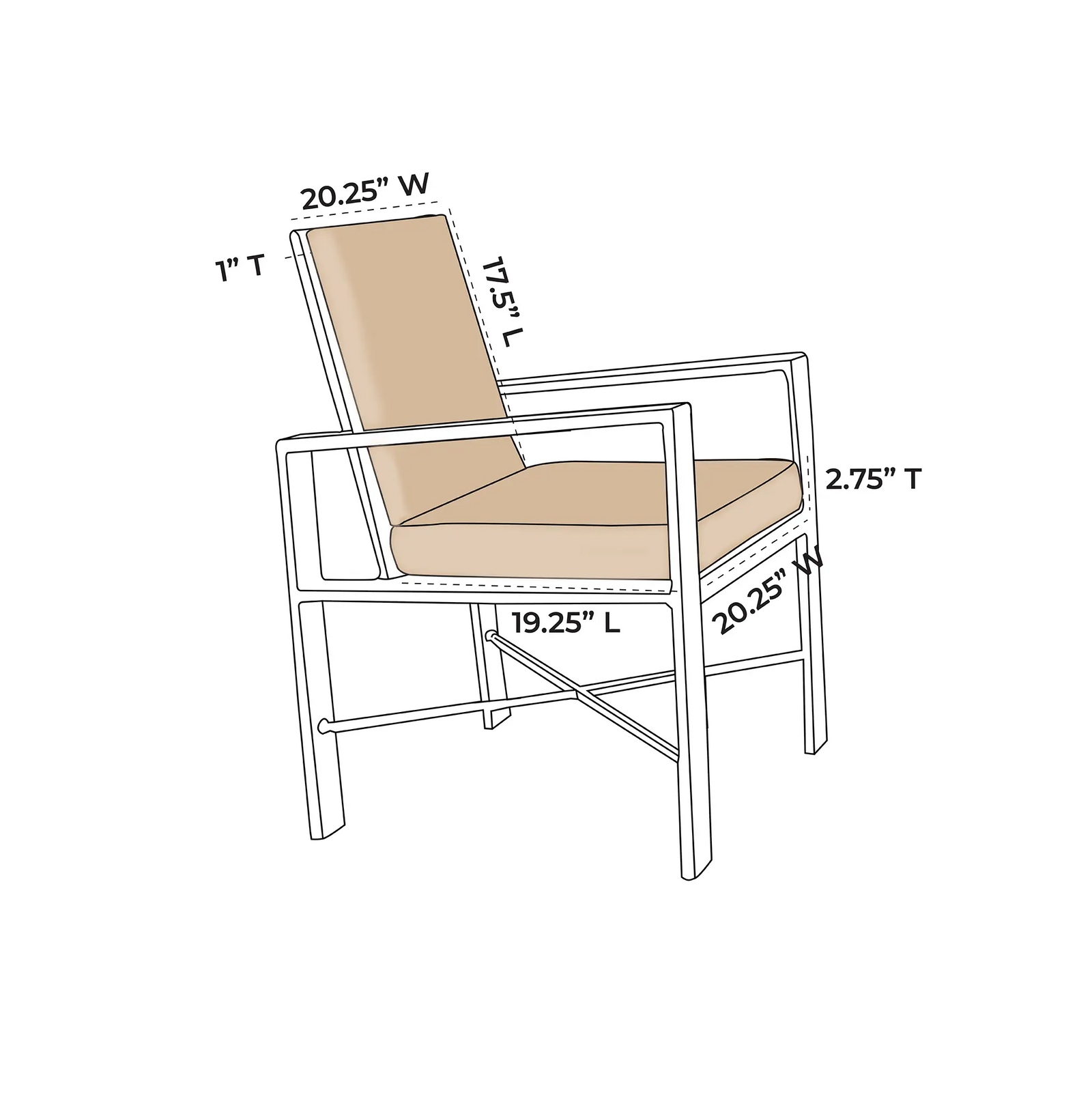 OW Lee Gios Replacement Cushion For Dining Chair |  ZIPCushions