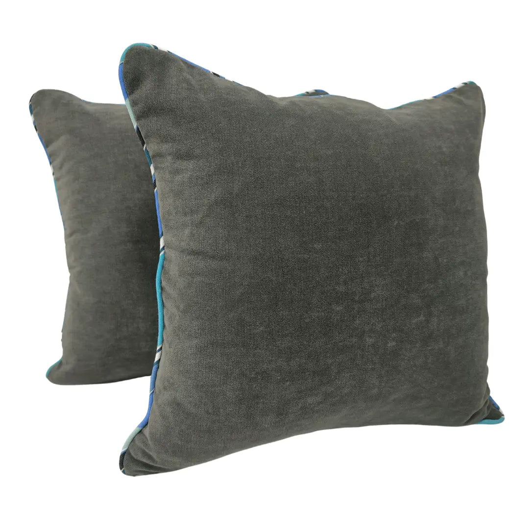 Elegant Dark Grey Pillow Covers (18x18, Set of 2) | ZIPCushions