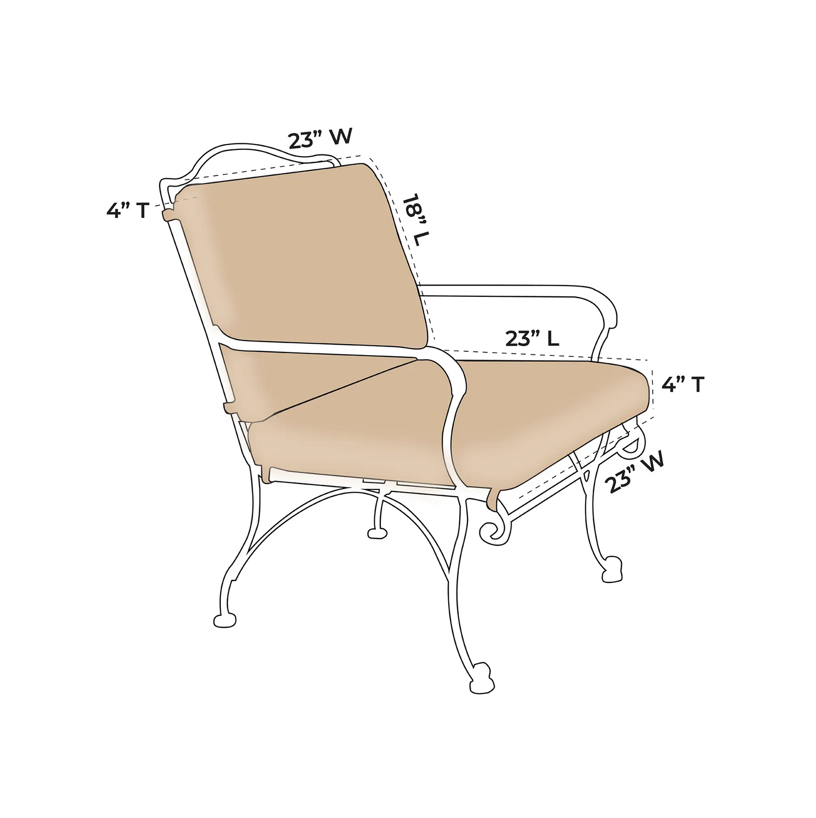 OW Lee Heartland Lounge Chair Replacement Cushions |  ZIPCushions