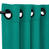 Sunbrella Canvas Teal Curtain