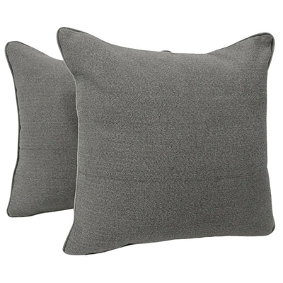 Classic Grey Herringbone Pillow Covers (18x18, Set of 2)
