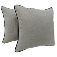 Classic Piped Cotton Throw Pillow Covers (20