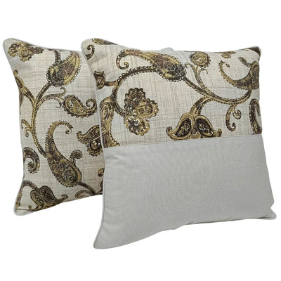 Paisley Panel Pillow Covers (20"x20", Set of 2)