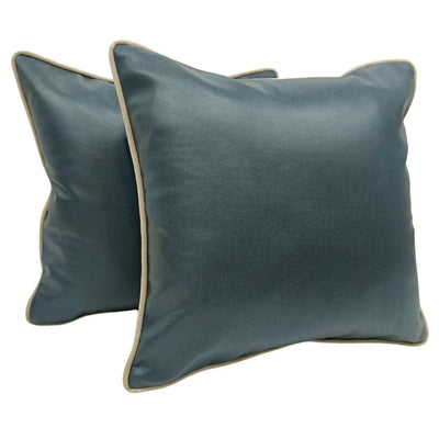 Napolan Leather Indoor Pillow Covers (16x16, Set of 2)