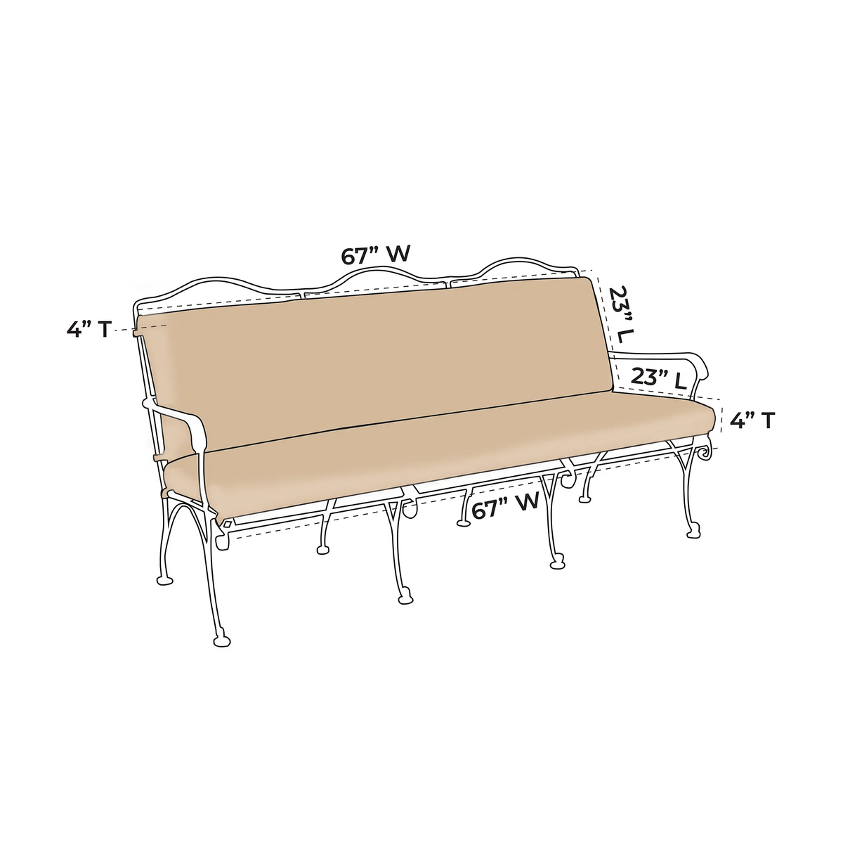 OW Lee Heartland Sofa Replacement Cushions |  ZIPCushions