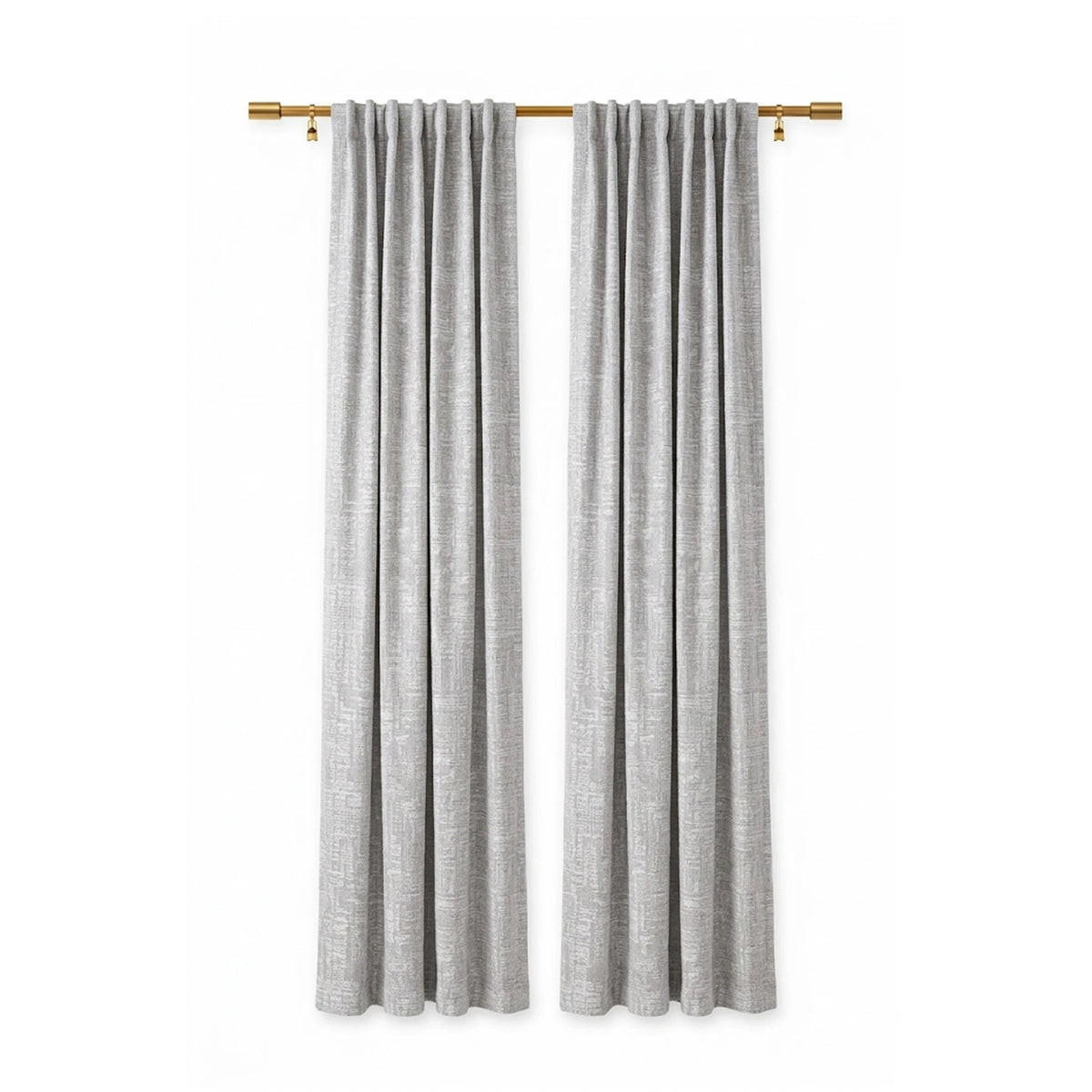 Custom Ash Graphic Weave Curtain