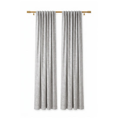 Custom Ash Graphic Weave Curtain