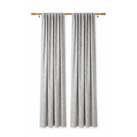 Custom Ash Graphic Weave Curtain