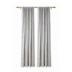 Custom Ash Graphic Weave Curtain
