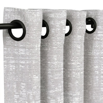 Custom Ash Graphic Weave Curtain - alternate view