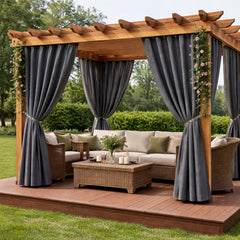 Sunbrella Cast Charcoal Curtain - alternate view