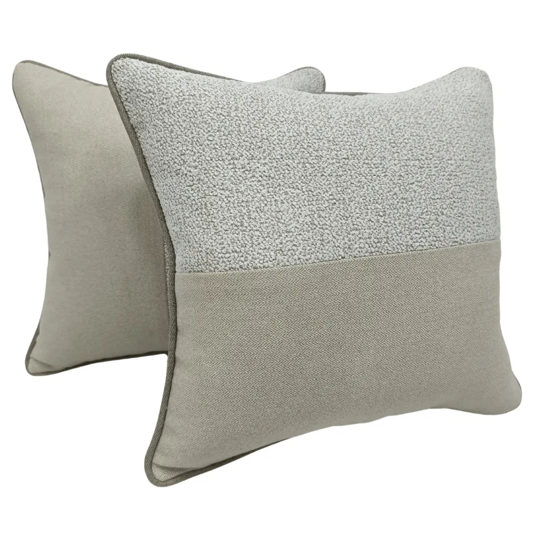 Indoor Pillow Covers with a Textured Split Design (16x16, Set of 2) | ZIPCushions