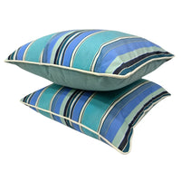 Striped Coastal Pillow Covers (20x20, Set of 2)
