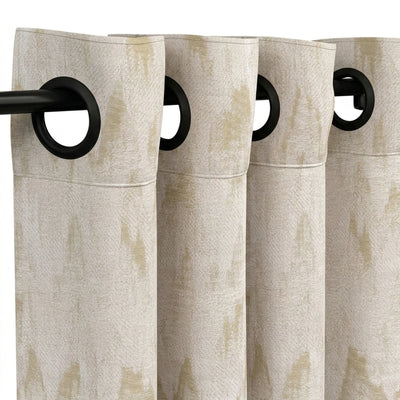 Custom Latte Icicles Jacquard Curtain - alternate view