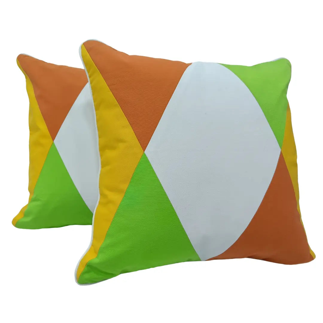 Sunbrella Multicolor Geometric Pillow Covers (20x20, Set of 2) | ZIPCushions