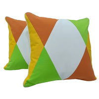 Sunbrella Multicolor Geometric Pillow Covers (20x20, Set of 2)