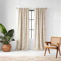 Custom Latte Icicles Jacquard Curtain