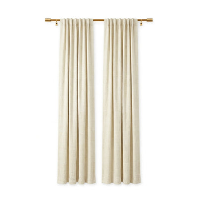 Custom Almond Pixel Textured Curtain