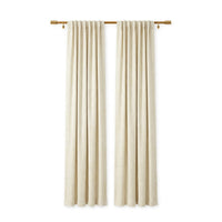Custom Almond Pixel Textured Curtain