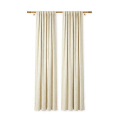 Custom Almond Pixel Textured Curtain