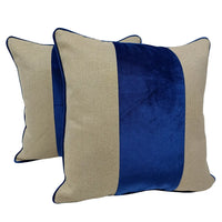 Velvet Panel Pillow Covers (20x20, Set of 2)