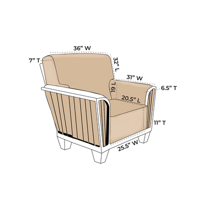 OW Lee Luxe 30 Lounge Chair Replacement Cushions
