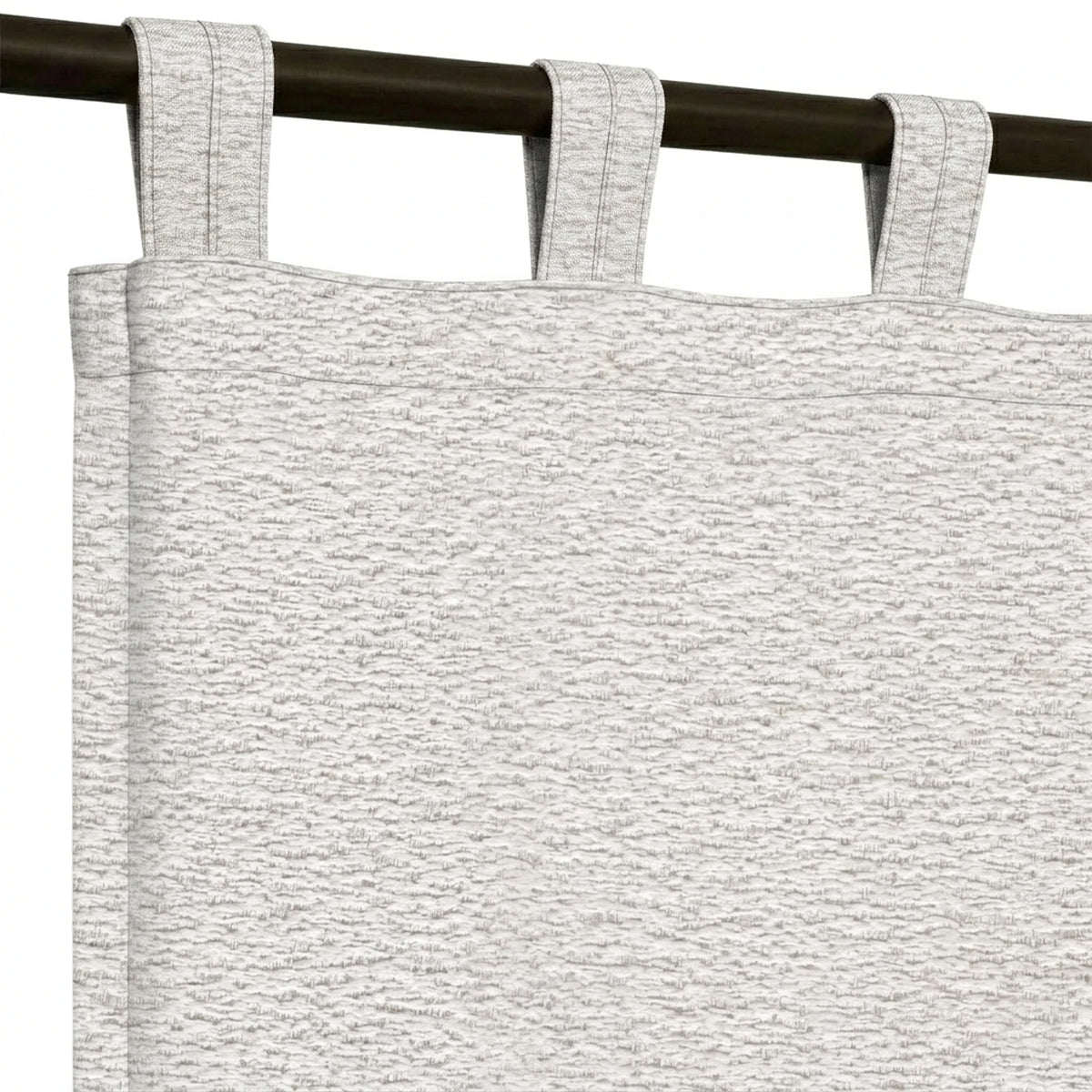Custom Ash Snow Storm Textured Curtain - view 6