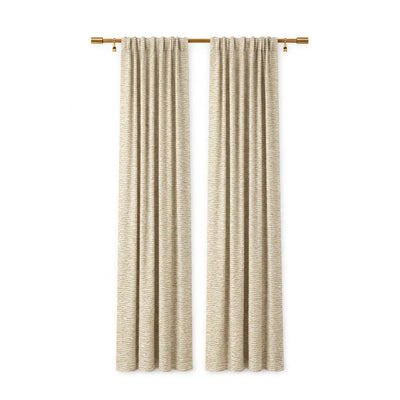 Custom Ecru Snow Storm Textured Curtain