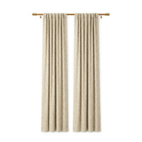 Custom Ecru Snow Storm Textured Curtain