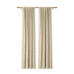 Custom Ecru Snow Storm Textured Curtain