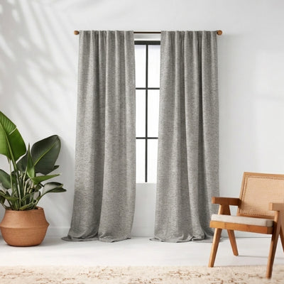 Custom Granite Snow Storm Textured Curtain - Alternate image