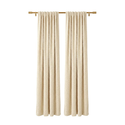 Custom Ivory Snow Storm Textured Curtain