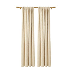 Custom Ivory Snow Storm Textured Curtain