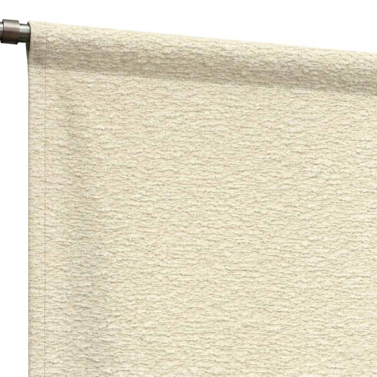 Custom Ivory Snow Storm Textured Curtain - view 6