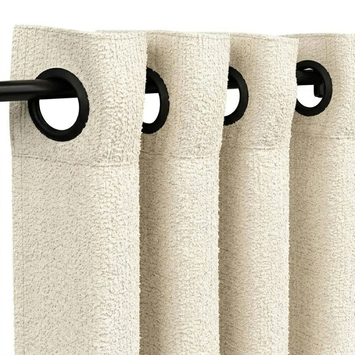 Custom Moon Stone Snow Storm Textured Curtain - view 4