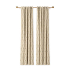 Custom Almond Tessellate Textured Curtain