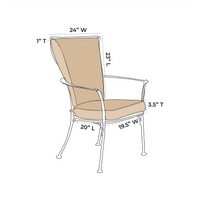 OW Lee Monterra Dining Chair Replacement Cushions