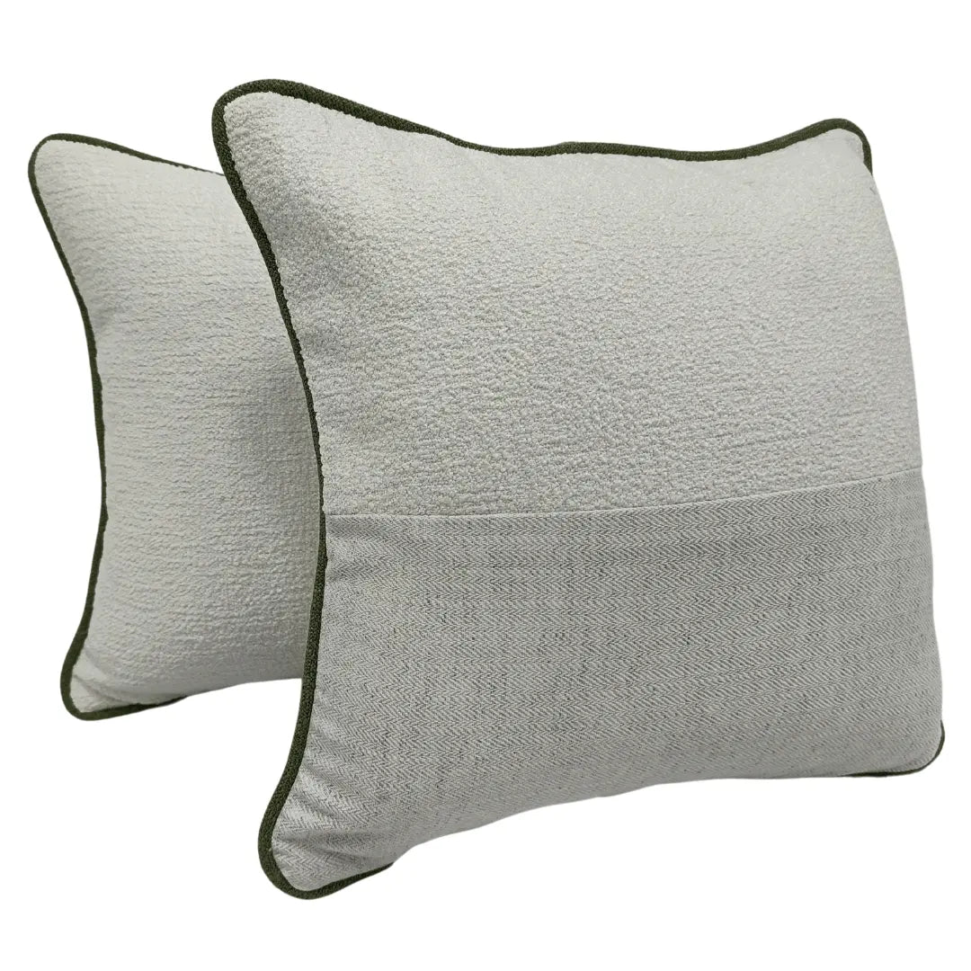 Modern Dual Tone Pillow Covers with Textured Finish (16x16, Set of 2) | ZIPCushions