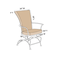 OW Lee Monterra Coil Spring Dining Chair Replacement Cushions